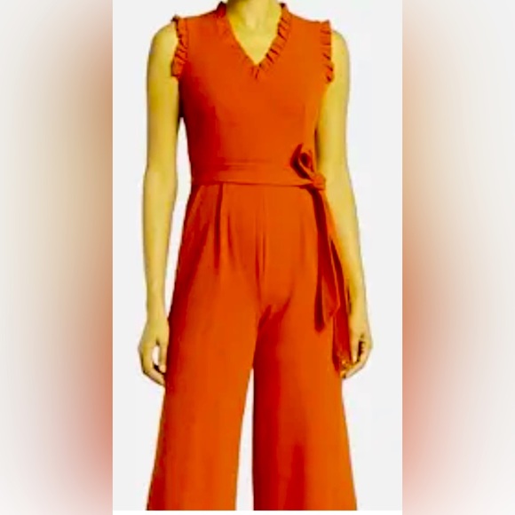 Calvin Klein Pants - NWOT CALVIN KLEIN JUMPSUIT WITH RUFFLED TRIM